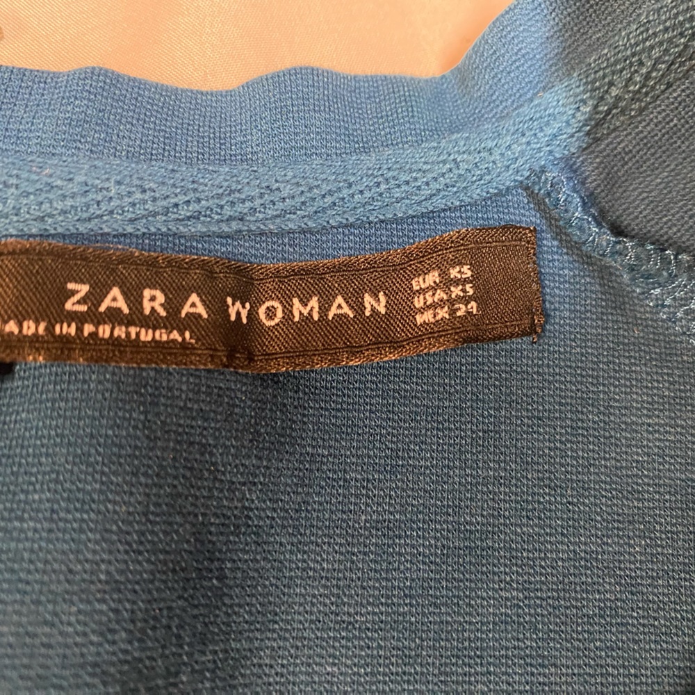 Zara Blue Flared Dress - Picture 4 of 8